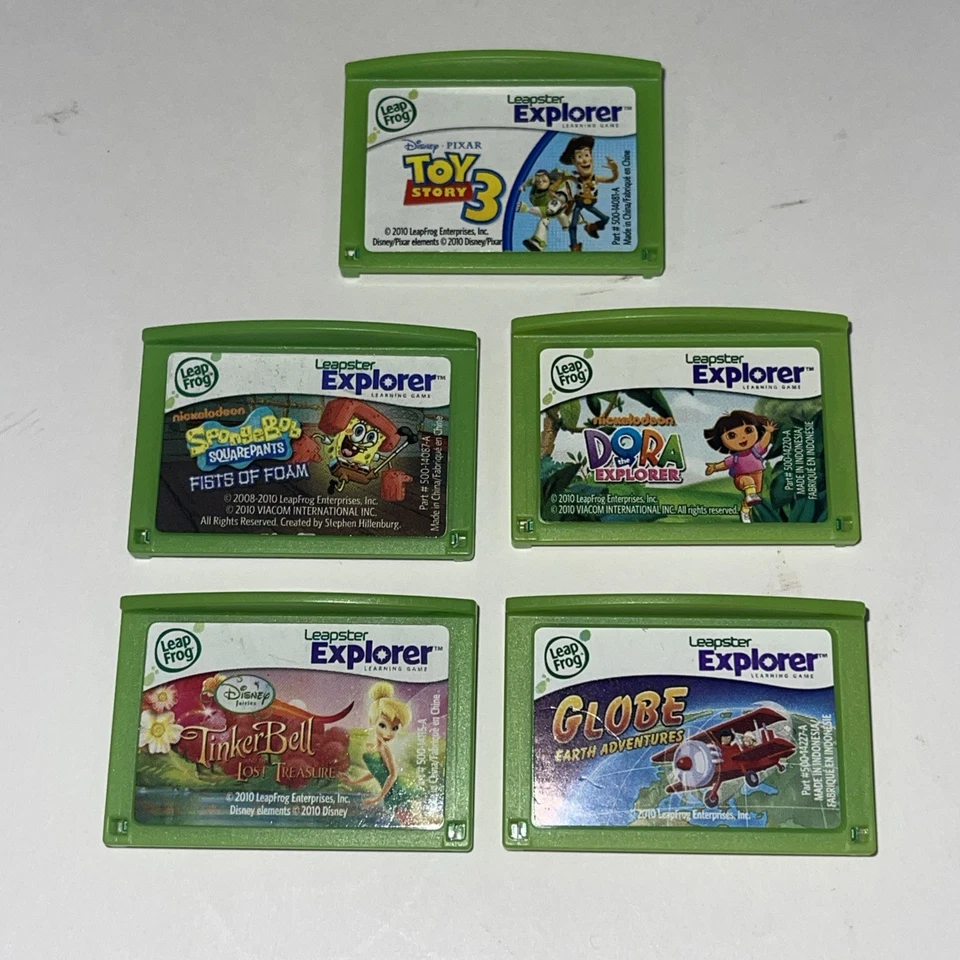 LeapFrog Leapster Explorer Leap Pad Juego de Aprendizaje Cartuchos Lote de 5 y Estuche Foto 2 de 4