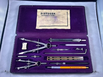 Dietzgen Glode Mechanical Drawing Drafting Tool Set Made in Germany