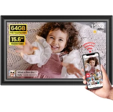64GB 15.6" Frameo Digital Picture Frame WiFi Large Electronic Photo Frames 19...