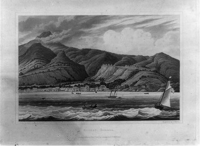 Roseau, Dominica, Waterfront, John Herbert Caddy, 1837, Mountains, British West
