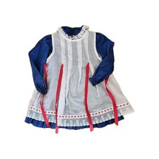 Vintage Peaches N Cream Girls Size 6 Dress