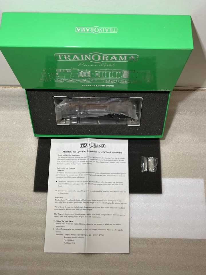 TRAINORAMA HO NSWGR 49 Class Locomotive #4901 Tuscan Red DC EXC Boxed NICE - Image 3 of 4