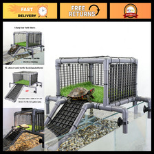 Extra Large Turtle Basking Platform Dock with Non-Slip Ramp Grass - 18-20 Wid