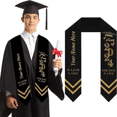Custom Graduation Stole 2026, Personalized Grad Stole with Name Major School