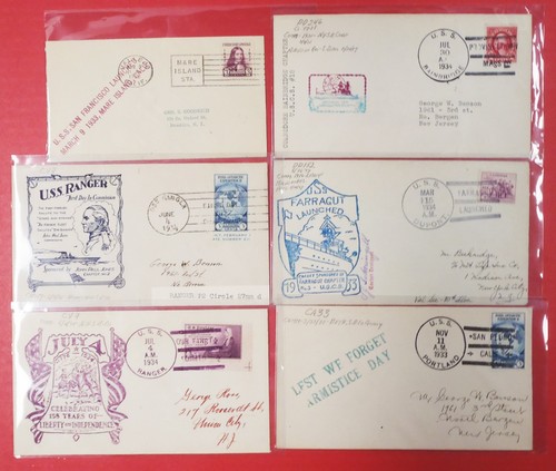 1930s Desirable Lot of 77 US Navy Naval Covers w/ Cachets & Ship Cancels - Picture 13 of 14