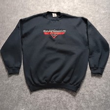 Vintage Harley Davidson Sweatshirt Mens 2XL Black Las Vegas Cafe Embroidered