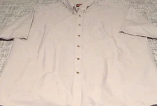 Red Kap Button Front Work Shirt Mens Gray Short Sleeve Polyester Blend 3XL