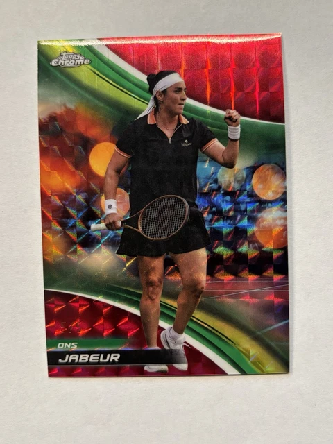 2025 Topps Chrome Tennis Ons Jabeur Red Geometric Refractor 5/5
