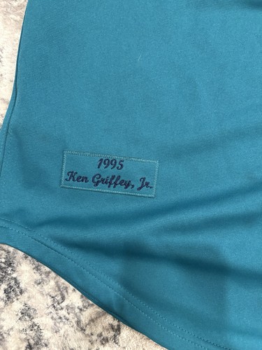 KEN GRIFFEY JR #24 Mitchell & Ness 1995 MARINERS Teal Authentic MLB Jersey 44 L - Picture 4 of 7