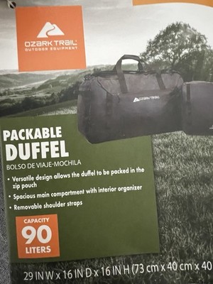 Ozark Trail Duffel Outdoor Equipment Duffel Backpack Black xl 90L