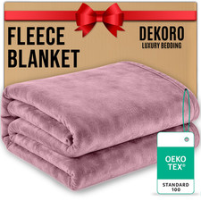 Extra Large Fleece Blankets Throws Lightweight Reversible Bed Sofa Throw Warm UK