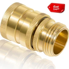 for Dramm 22729 Heavy Duty Brass Hose Coupler Quick Disconnect Connector 3/4”