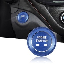Aluminum Engine Start Stop Push Button Cover Trim Compatible-Start Button-Blue