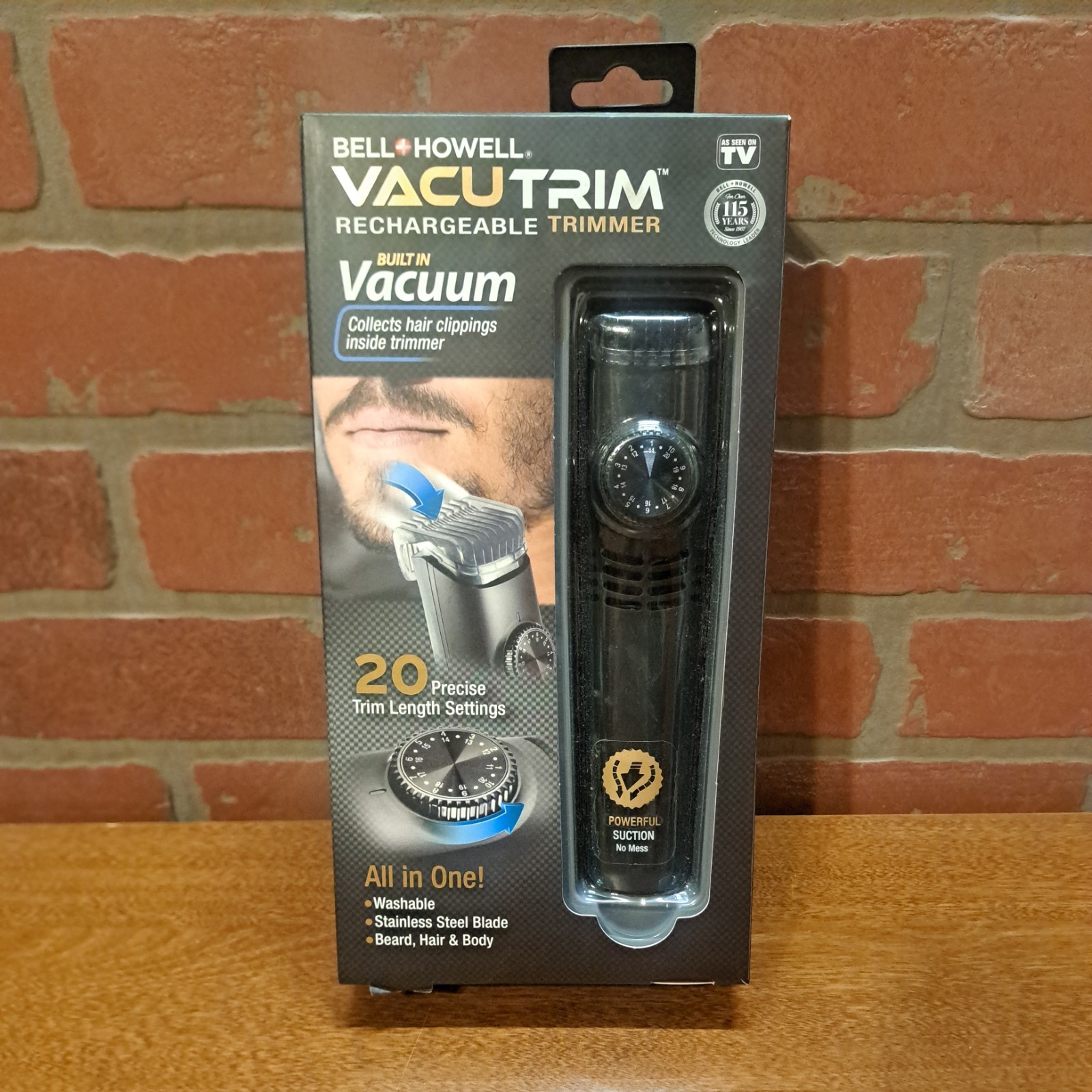 Bell Howell Vacutrim Rechargeable Vacuum  Trimmer NEW