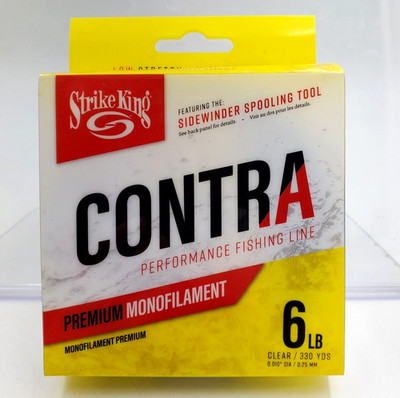 Strike King Contra Premium Monofilament 6 LB Fishing Line 330 Yards Low Stretch