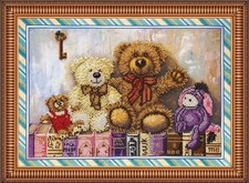 Bead Embroidery Kit "Toys" Stitching Handmade Beadwork