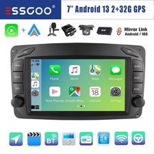 DAB+ Autoradio Carplay Android 13 DVR KAM F&uuml;r Mercedes C/CLK/Klasse C W203 W209