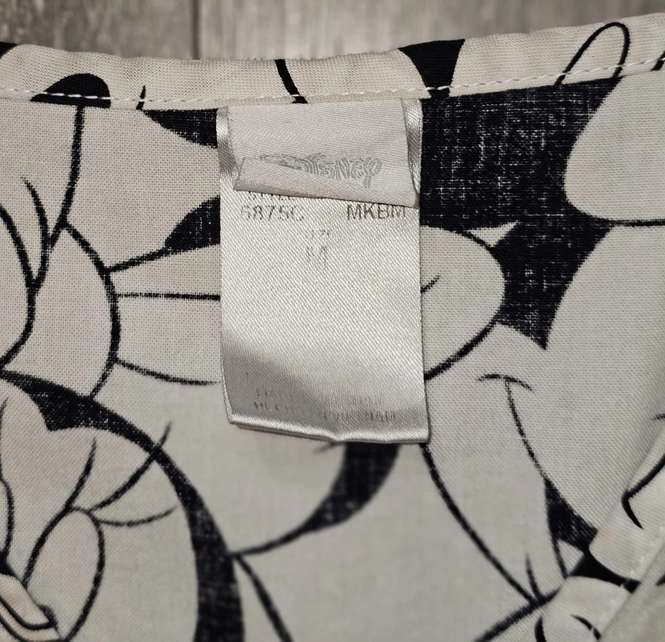 TOP exfoliante Disney TOONIFORMS BIG MINNIE MOUSE NEGRO/BLANCO PARA MUJER TALLA MEDIANA Foto 4 de 4