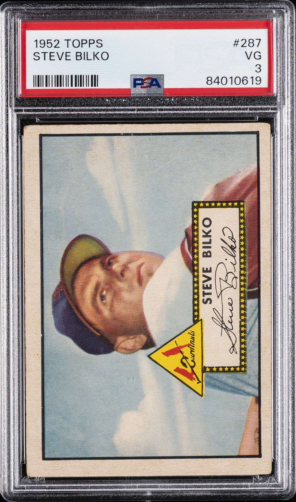 1952 TOPPS #287 STEVE BILKO PSA 3
