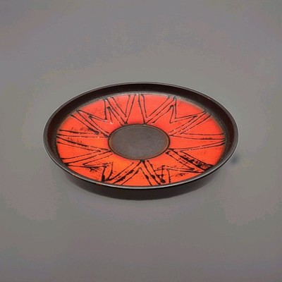 German Pottery Carstens Tönnieshof Keramik Fat Lava RED 12'' Shallow Bowl 1075-31