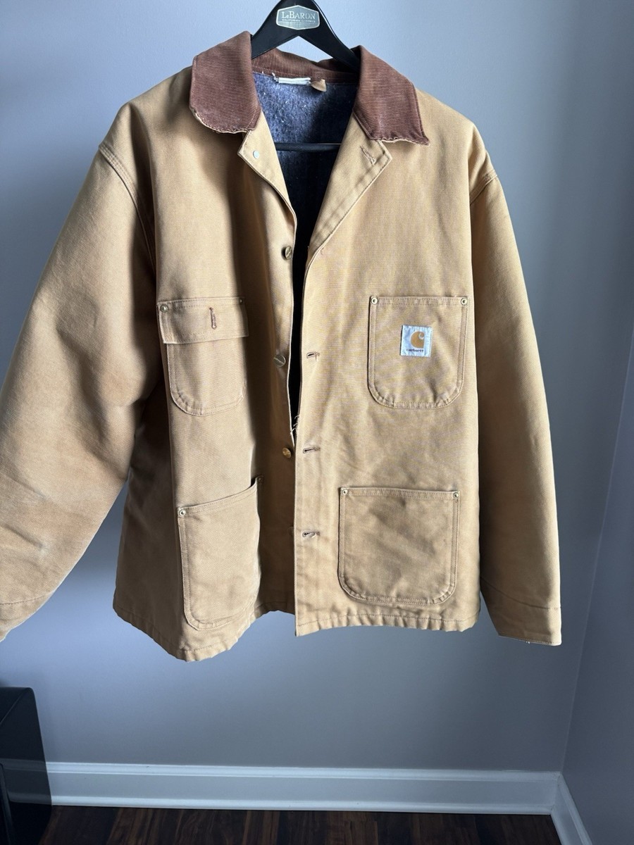大*様 Carhartt USA90s Duck Chore Coat XL Vintage 80s/90s Carhartt Chore Coat Blanket Lined Brown Duck