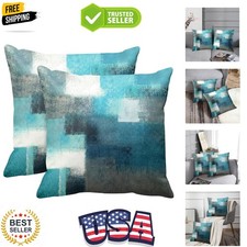 Throw Pillow Covers Modern Home Art Decor, 18 x 18 Inches Set of 2 Pillow Cas...