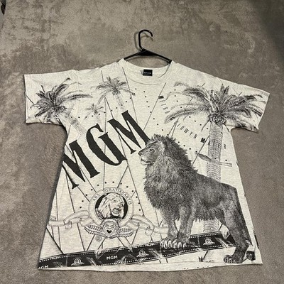 Vintage MGM Shirt Mens XL Gray Screen Stars Best Lion Metro Goldwyn Mayer 90s