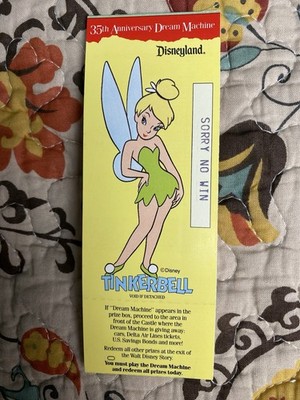 Disneyland Dream Machine Ticket ~ TinkerBell