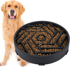 Slow Feeder Dog Bowls Large Medium Breed Anti-Choking Slow Eating Dog Food Bowl