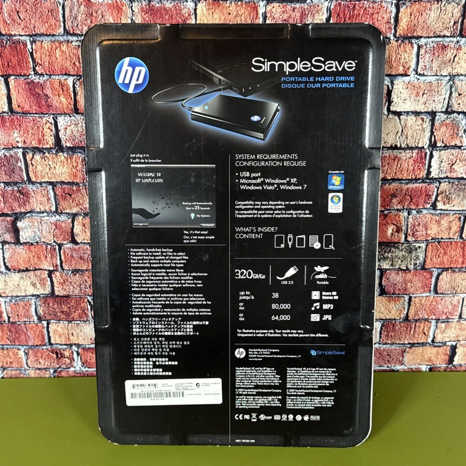 new sealed HP SimpleSave 320 GB Portable Hard Drive With Case SD320A - Image 2 of 4