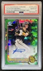 2022 Bowman Chrome Jackson Merrill Auto Green Atomic Refractor #/99 PSA 10