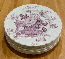 ROYAL STAFFORDSHIRE England CHARLOTTE LAVENDER 6 1/2" BREAD / DESSERT PLATES ~7