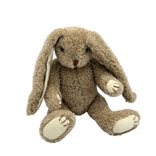 Vtg Adorable Plush Bunny Stuffed Animal 10.5" Articulating Tan Brown Long Ears