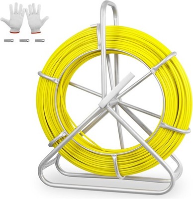 Fish Tape Fiberglass 500FT 1/4in Duct Rodder Wire Puller