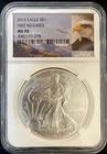 2015 American $1 Silver Eagle NGC MS70 First Releases Bald Eagle Label #501