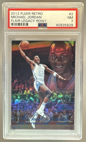 5929 Michael Jordan 2012 Fleer Retro #96FL-2 96 97 Flair Legacy Row 1 /150 PSA 7