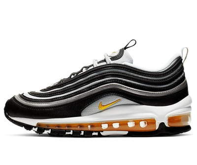 Nike Air Max 97 GS Black Silver Amarillo Size 6Y New Deadstock 921522-010