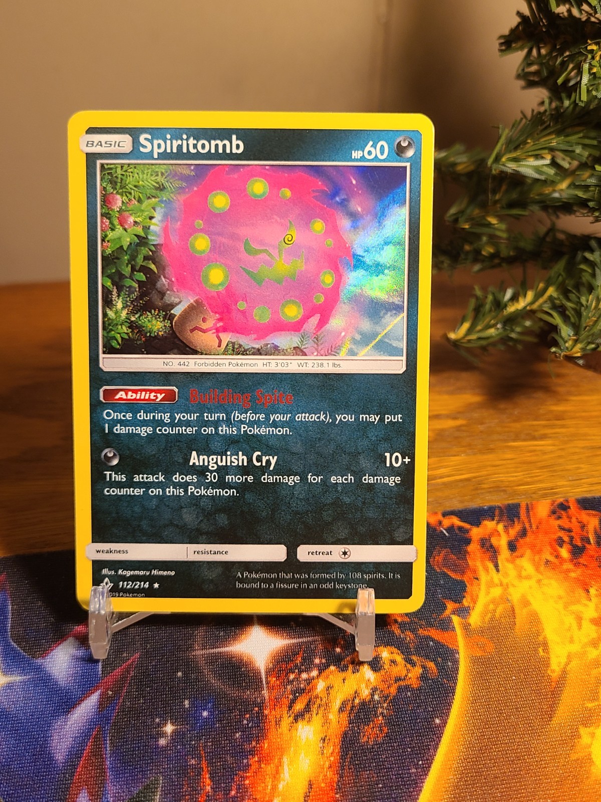 Pokémon Spiritomb Holo Rare Card 112/214 2019 SM Unbroken Bonds