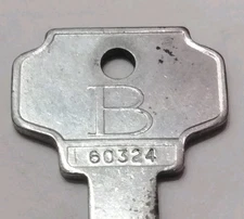 VINTAGE THEODORE BARGMAN CO # 60324 RV CAMPER KEY Orig Made In England Free S&H