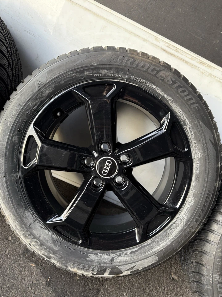 4x Winter Räder Audi 81A071497AAX1 Q2 A4 Q3 Passat 215 55 R17 Bridgestone NEU - Bild 4 von 4
