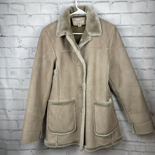 Shearling Faux Suede Rancher Coat | eBay