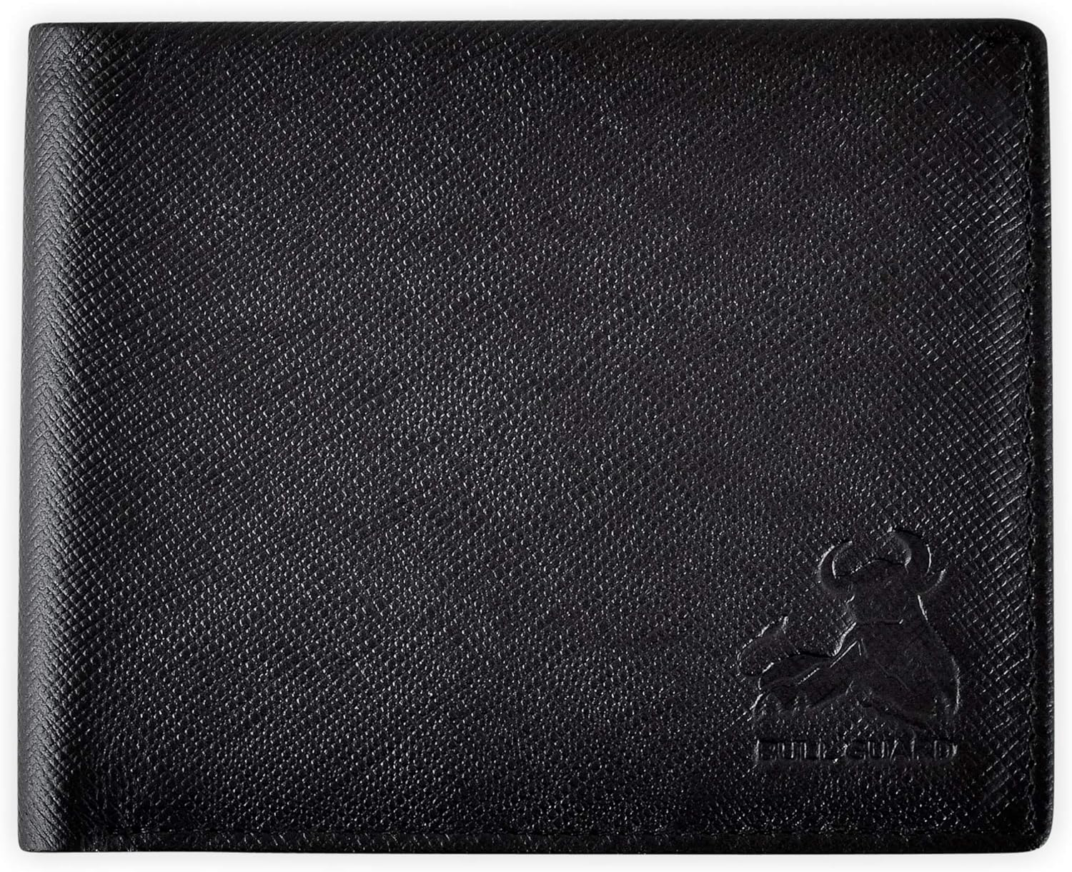 Men's RFID Blocking Bifold Saffiano Leather Wallet with Flip ID