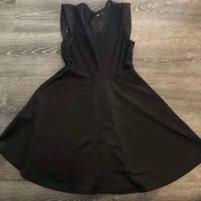 NWOT MONTEAU Black Sexy Fit And Flare Dress W/sheer Back & Middle Sz M | eBay NWOT MONTEAU Black Sexy Fit And Flare Dress W/sheer Back & Middle Sz M | eBay