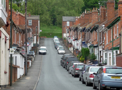 FOTO VINE STREET LINCOLN TEIL EINES GITTERS VIKTORIANISCHER STRASSEN GEBAUT FÜR DIE FABRIK