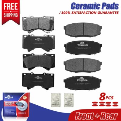 Front & Rear Ceramic Brake Pads Set For Lexus LX570, Land Cruiser Sequoia Tundra