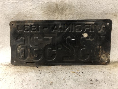 Vintage 1934 Virginia License Plate - 第 2/2 張圖片