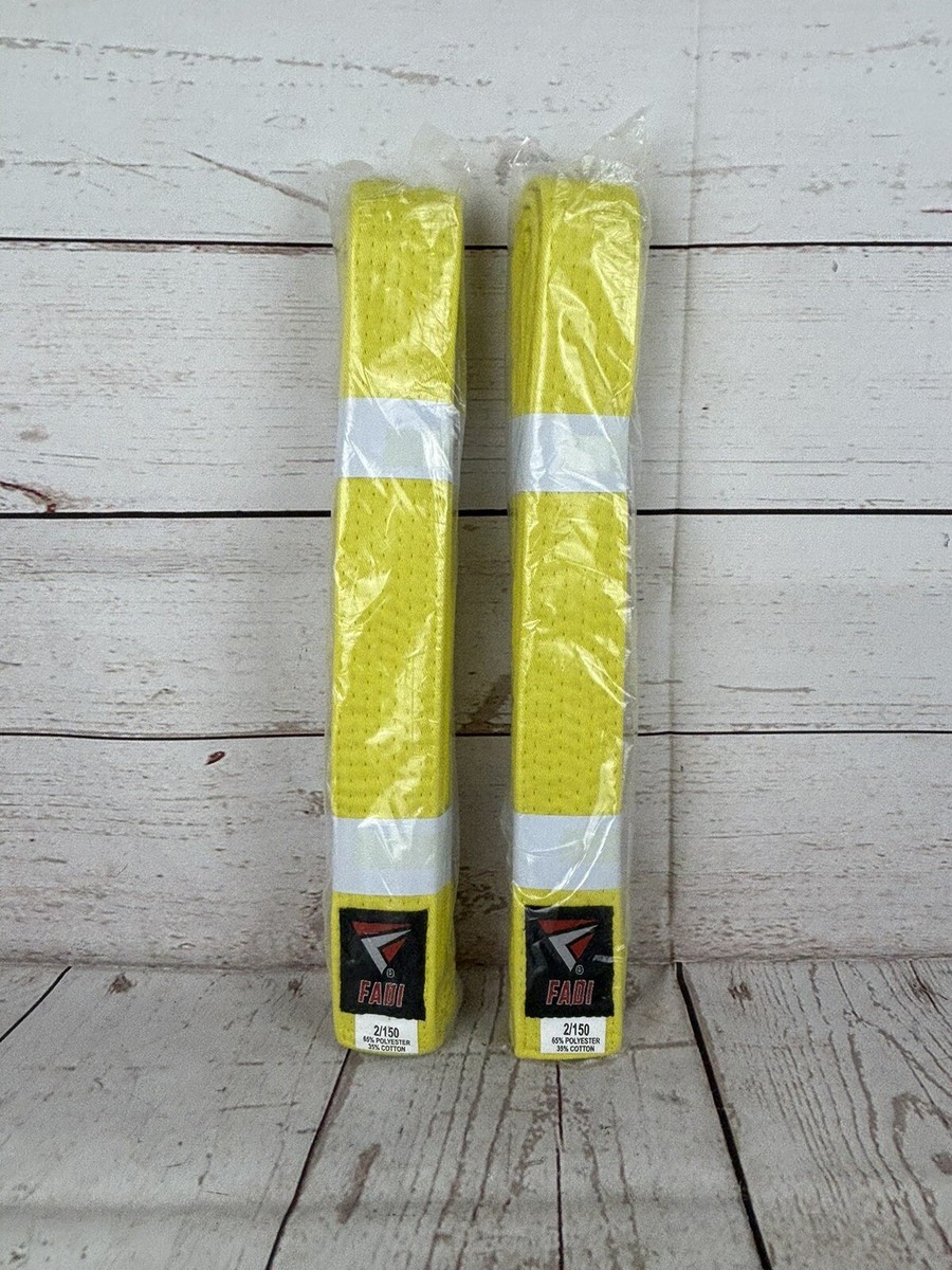Two Karate YELLOW BELT 2/150 Martial Arts Taekwondo Judo Double