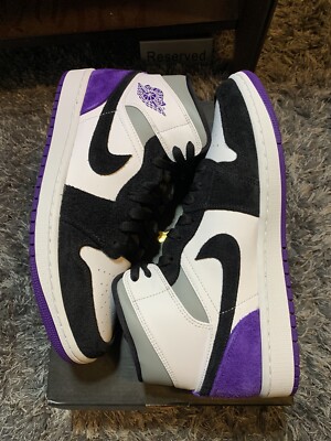 jordan 1 court purple size 10