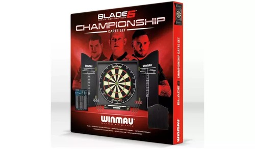 Winmau Blade 6 Championship Dartboard Game Core Cabinet and darts set edition