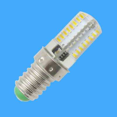 10pcs E14 European LeD bulb 64 3014SMD light lamp 220V 2.6W Silicone Warm White